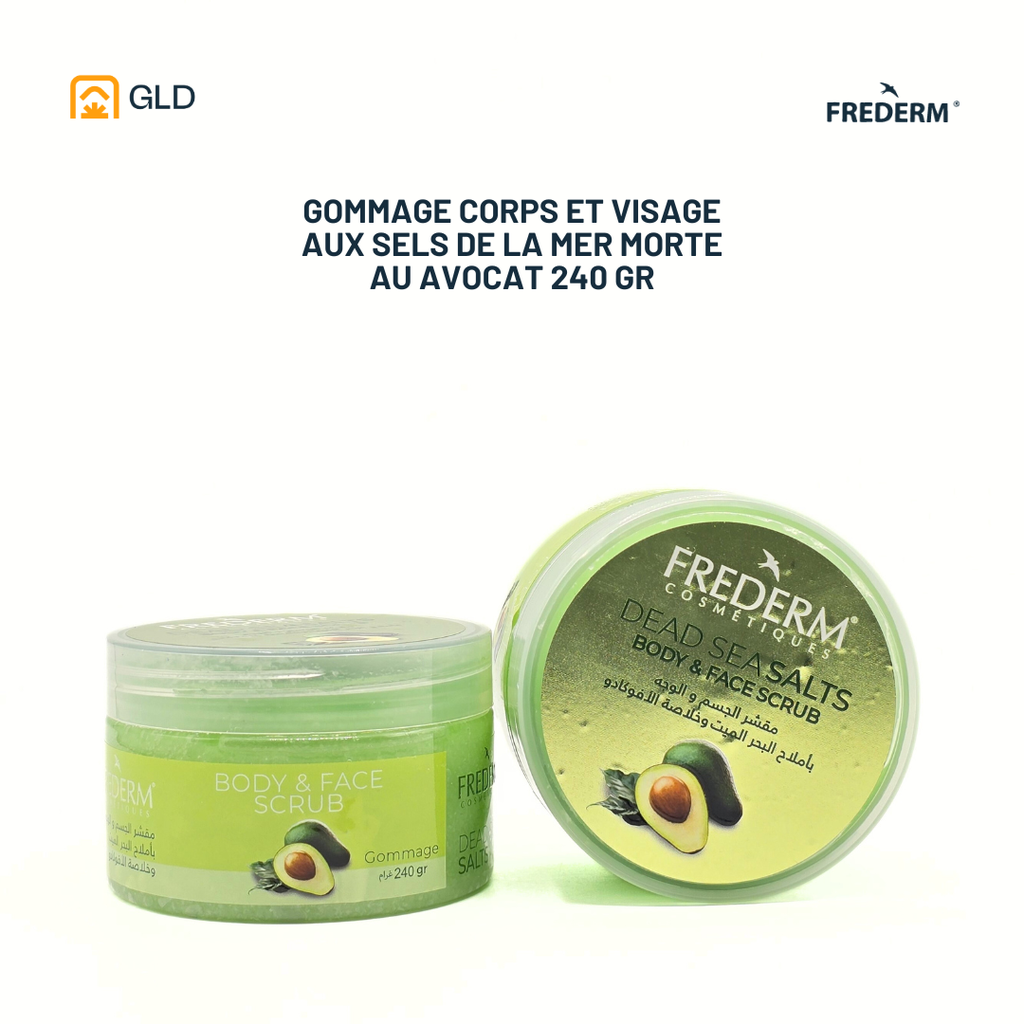 Gommage Corps Et Visage Frederm Aux Sels De La Mer Morte Au Avocat 240 Gr