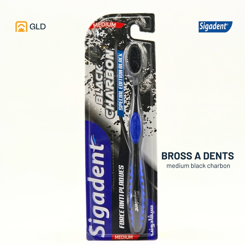 Brosse A Dent Sigadent Black Charbon Medium