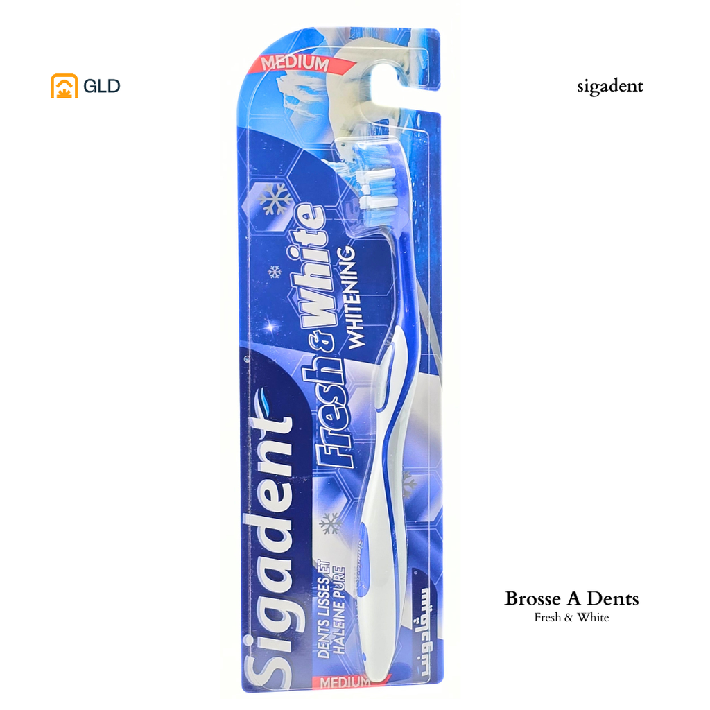 Brosse A Dent Sigadent Fresh White Bleu Medium