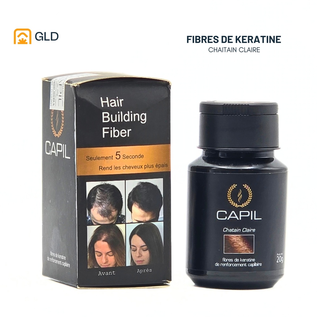 Fibres De Keratine De Renforcement Capillaire Capil 20G (Chatain Claire)