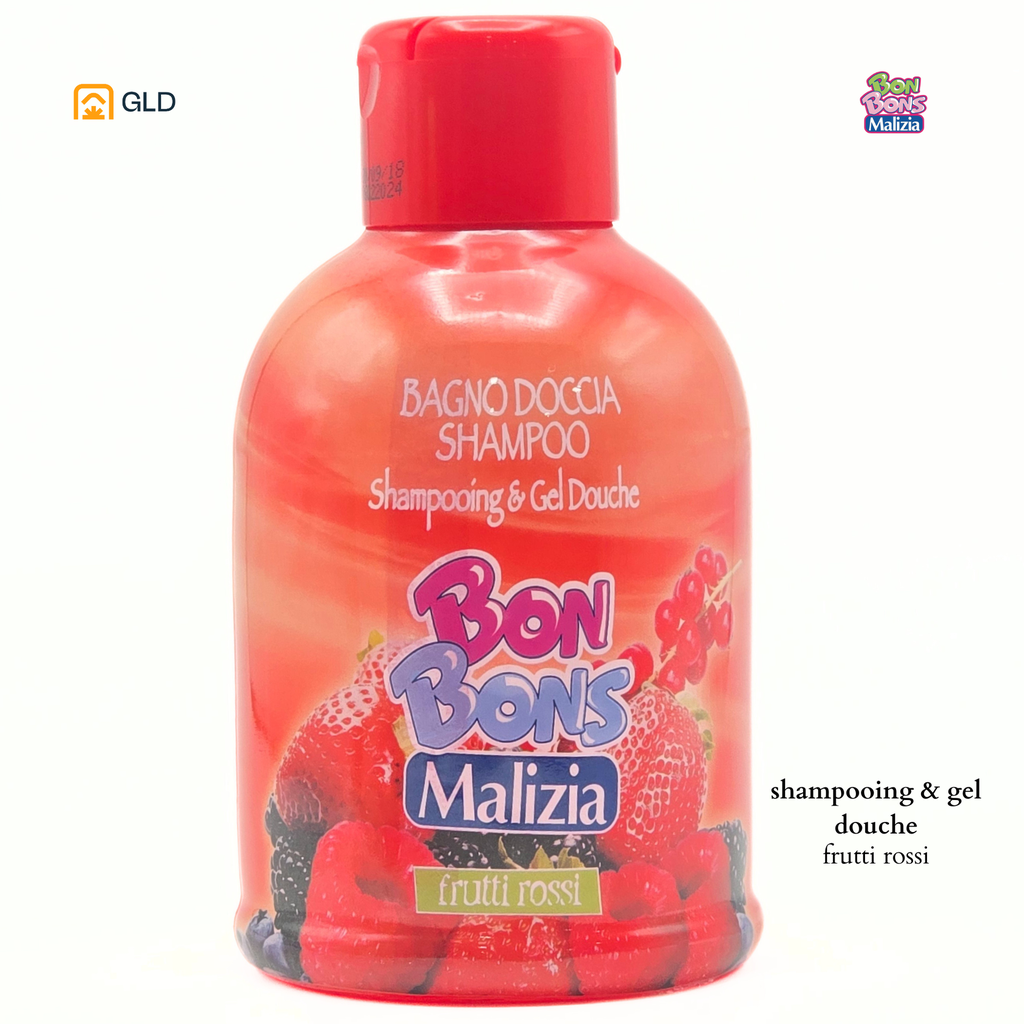 Shampooing / Gel Douche Malizia Bonbon Frutti Rossi 500 Ml