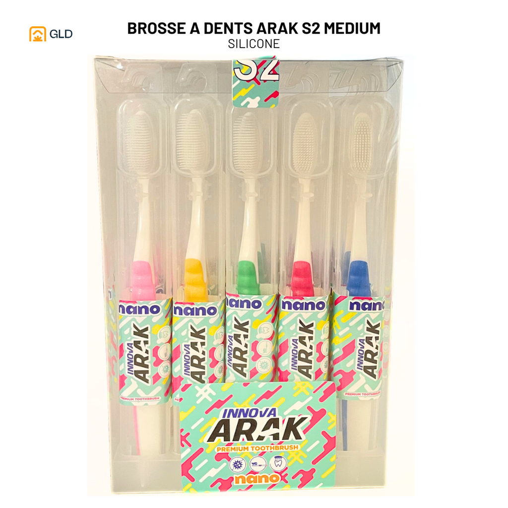 Brosse A Dents Innova Arak S2 Medium Silicone  (paquet de 20) 