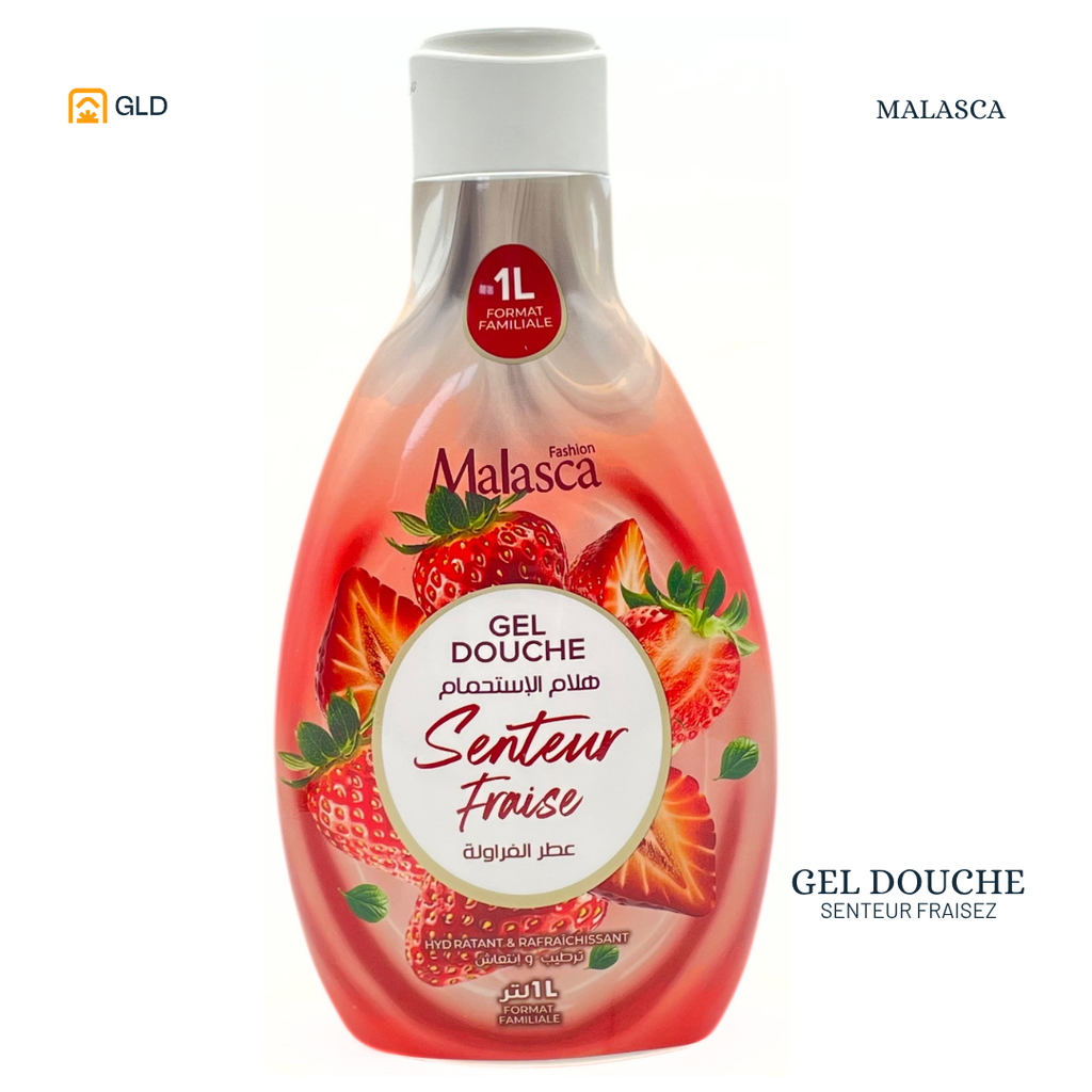 Gel Douche Fashion Rose Fraise  Malasca 1L 