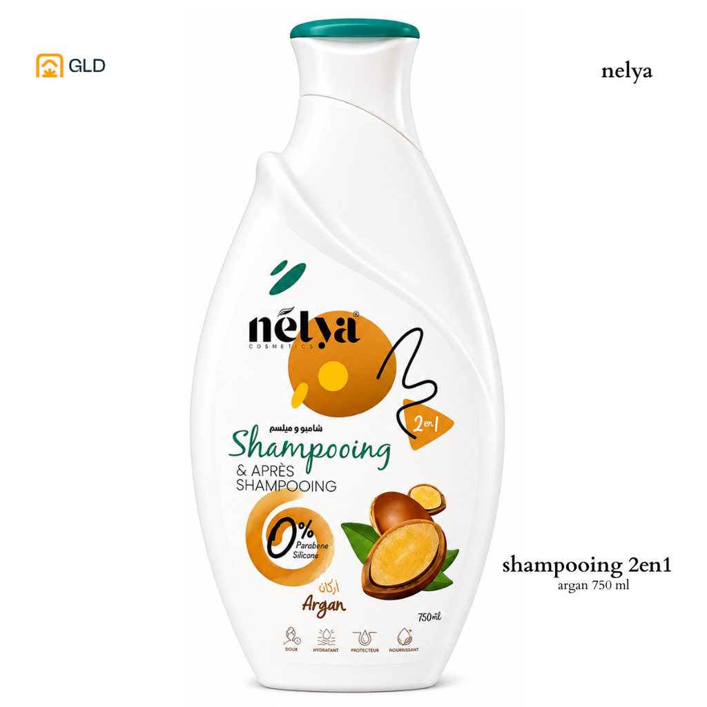 Shampooing Apres Shampooing Nelya Argan 750ML 