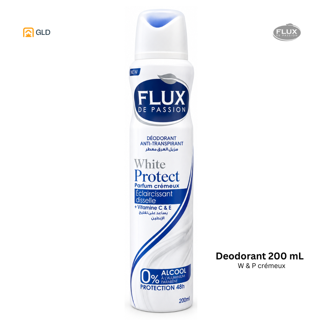 Deodorant FLUX Femme White & Protect 200 mL (Parfum Cremeux)