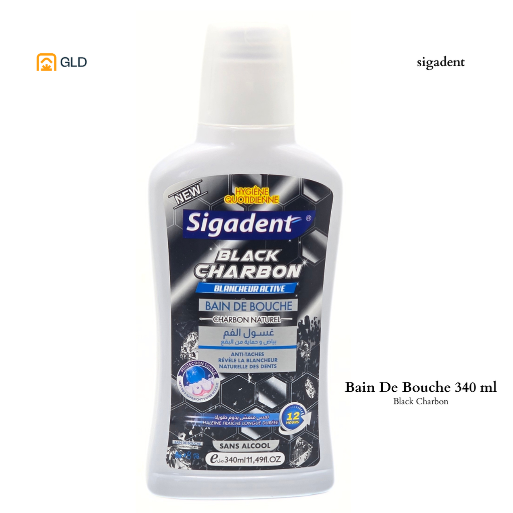 Bain De Bouche Sigadent Black Charbon 340Ml