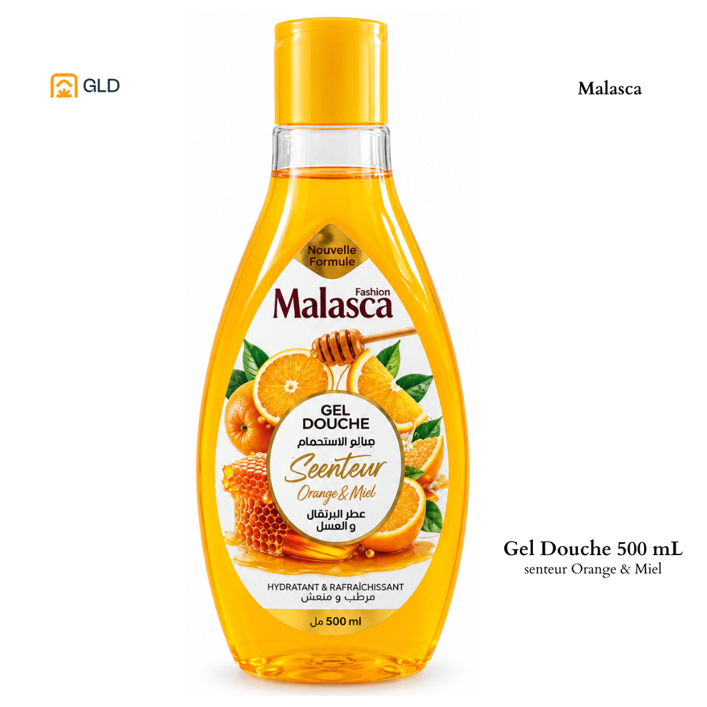 Gel Douche Fashion Miel Orange Malasca 500Ml 