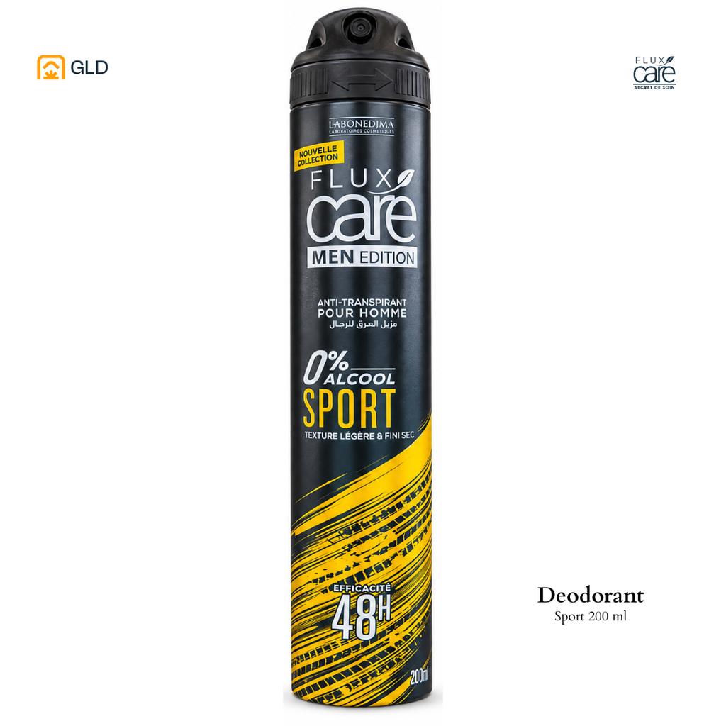 Deodorant Anti-transpirant Spray 48h FLUX CARE MEN 200 mL (Sport)
