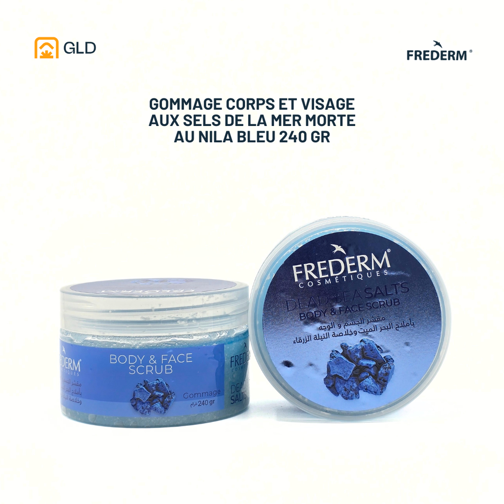 Gommage Corps Et Visage Frederm Aux Sels De La Mer Morte Au Nila Bleu 240 Gr
