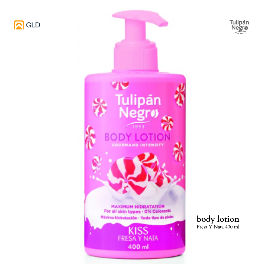 Body Lotion Tulipan Negro Fresa Y Nata  400ML 