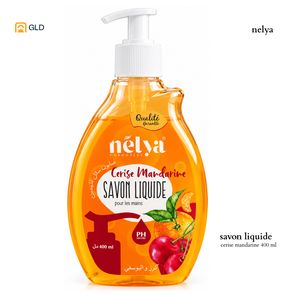 Savon lequide Cerise Mandarine Nelya 400ML 